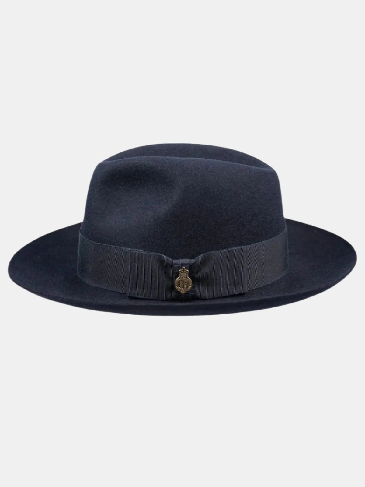 Christys' Classic Felt Fedora Hat - Navy
