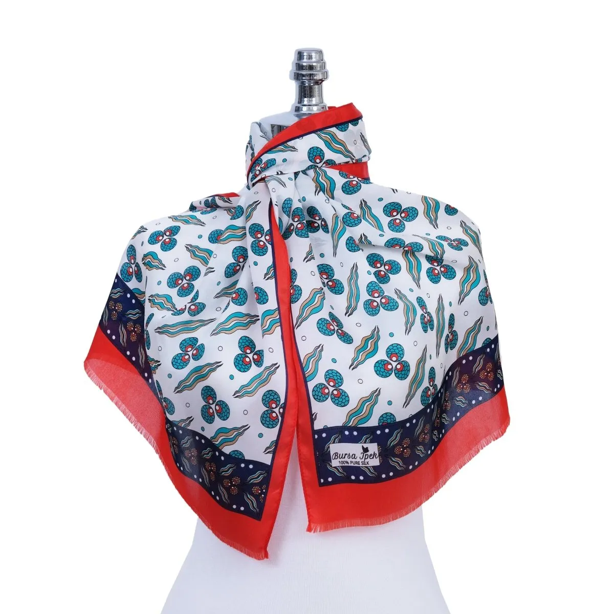 Cintemani Breathable Silk Scarf in Blood Red Color