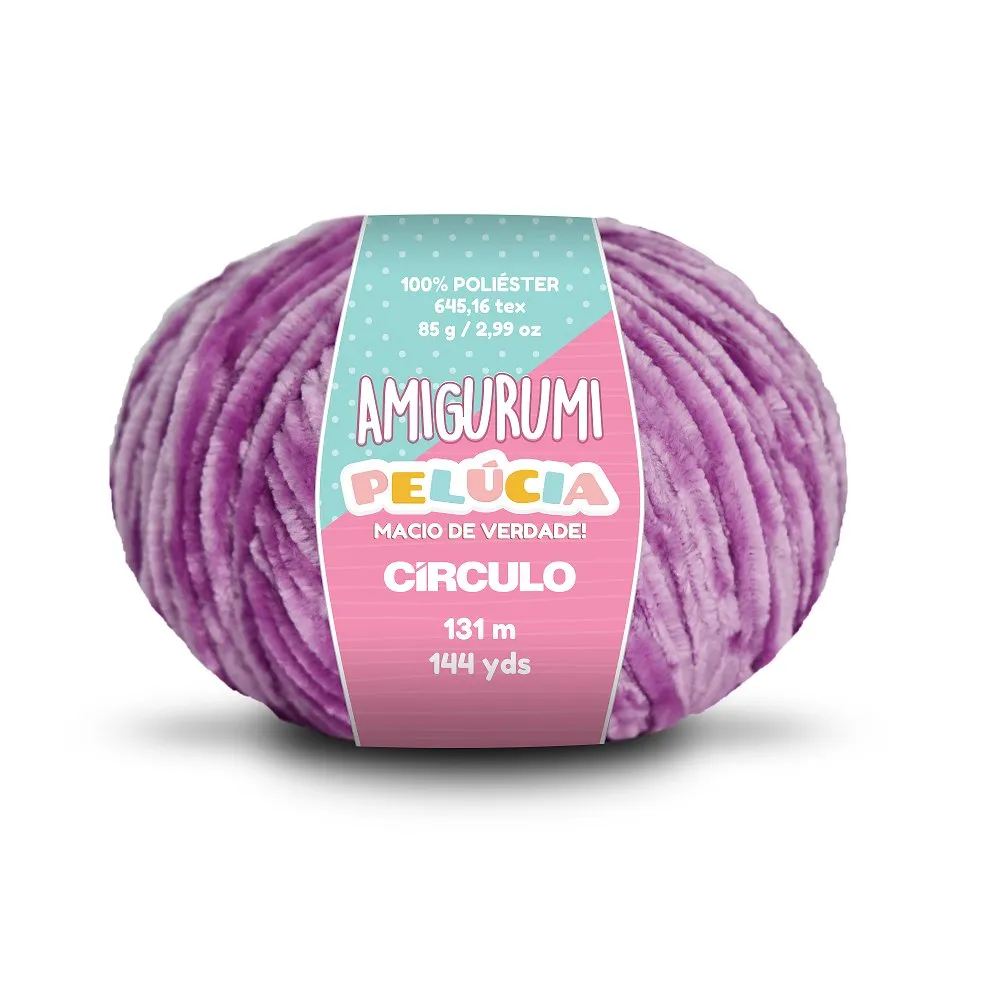 Circulo - Amigurumi Pelucia Yarn, Special Velvet Chenille Yarn for Crochet & Knitting, Amigurumi Plush Yarn for Amigurumi and Blanket,  85 g - 131 meters