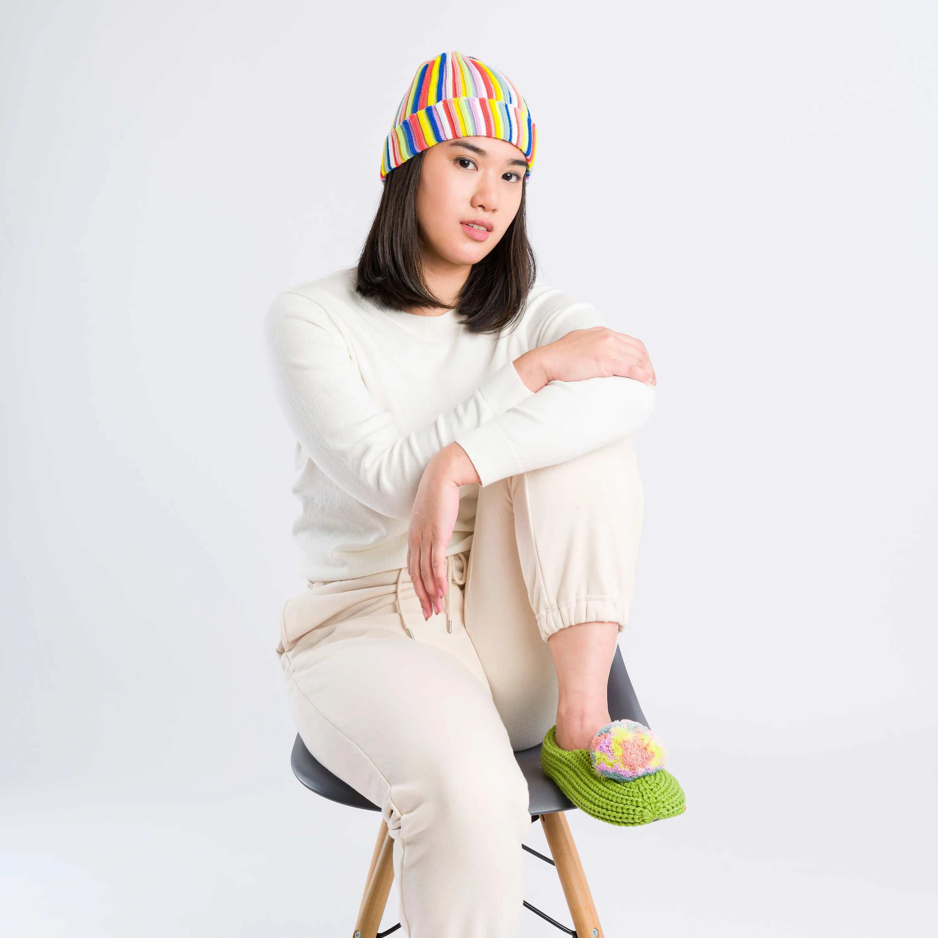 Circus Stripe Knit Beanie