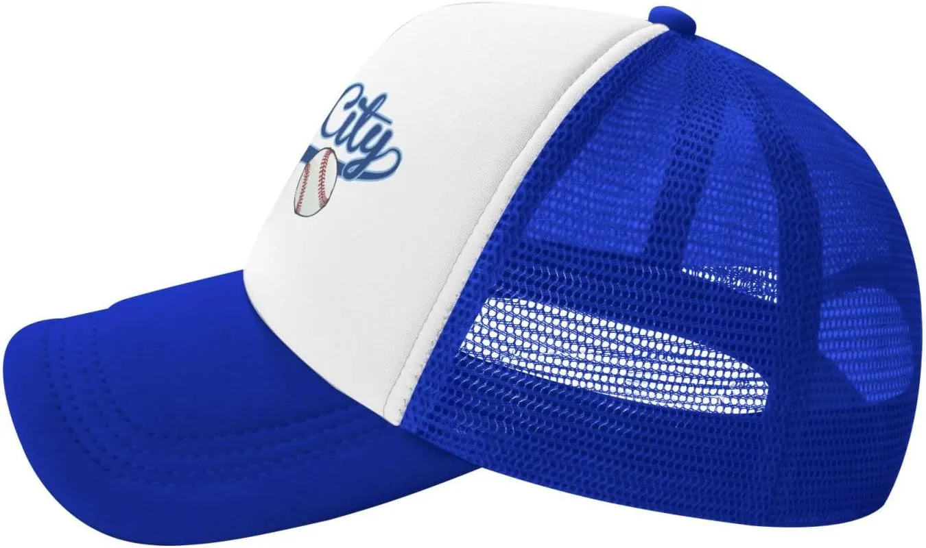City Baseball Fans Classic Vintage Cap Graphic Adjustable Mesh Hat for Men Women
