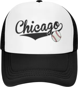 City Baseball Fans Classic Vintage Cap Graphic Adjustable Mesh Hat for Men Women