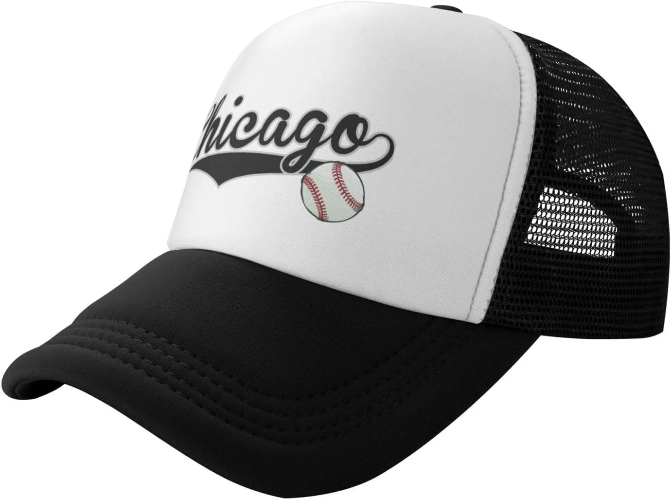 City Baseball Fans Classic Vintage Cap Graphic Adjustable Mesh Hat for Men Women