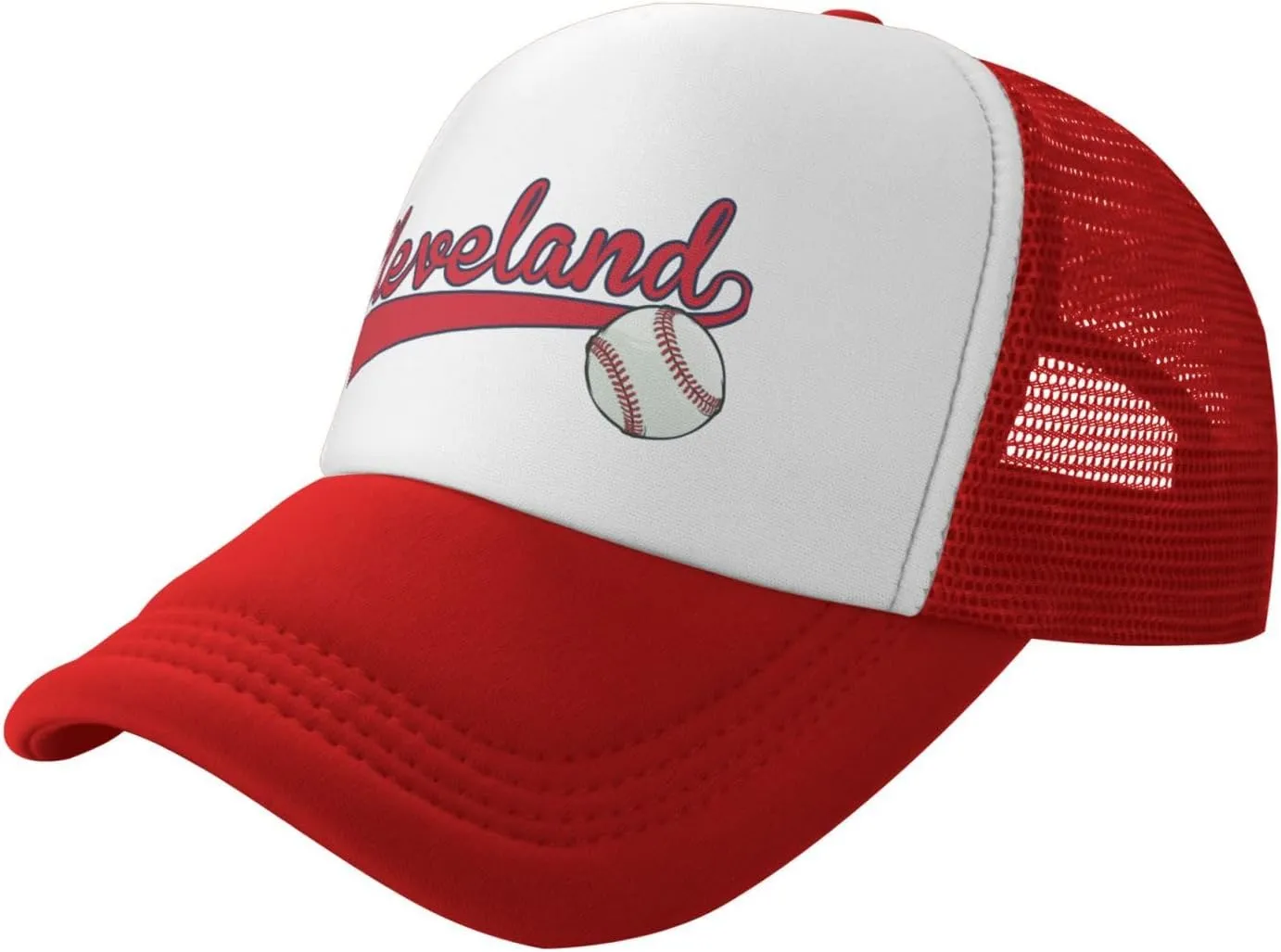 City Baseball Fans Classic Vintage Cap Graphic Adjustable Mesh Hat for Men Women