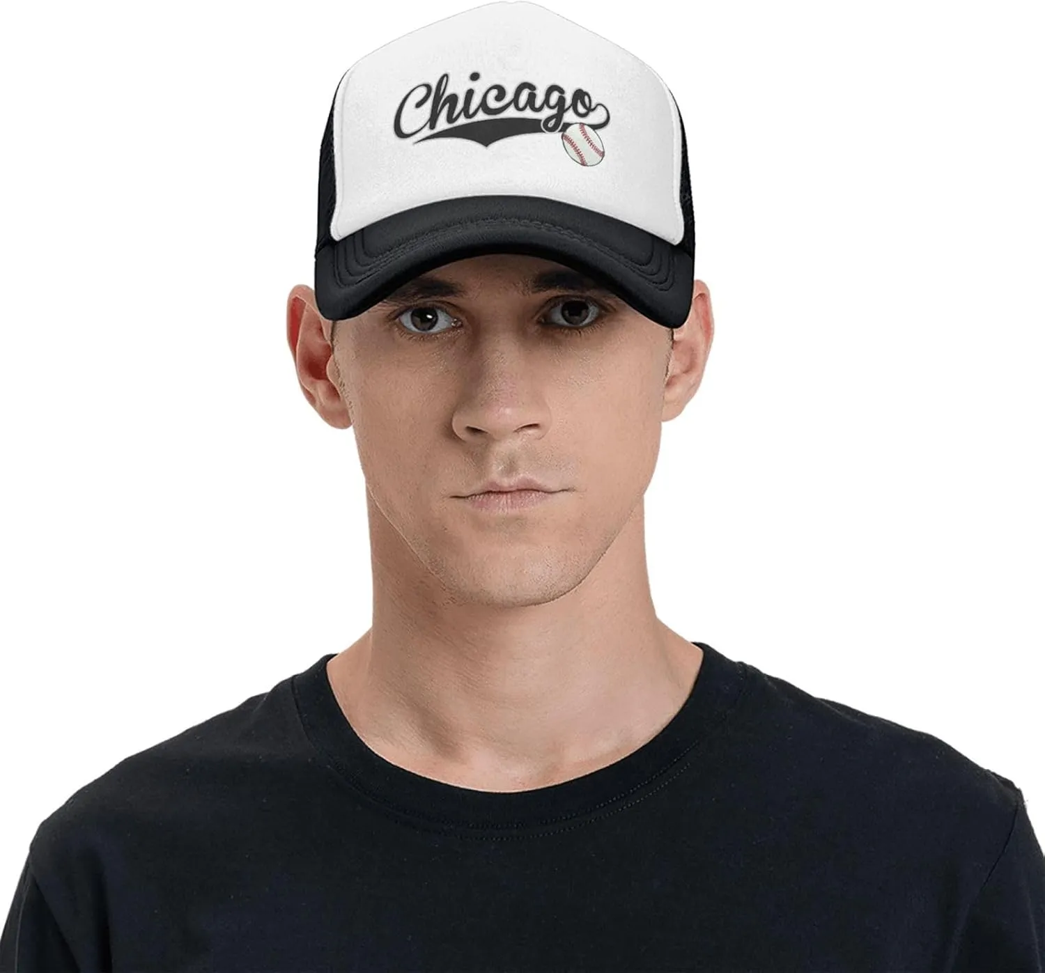 City Baseball Fans Classic Vintage Cap Graphic Adjustable Mesh Hat for Men Women