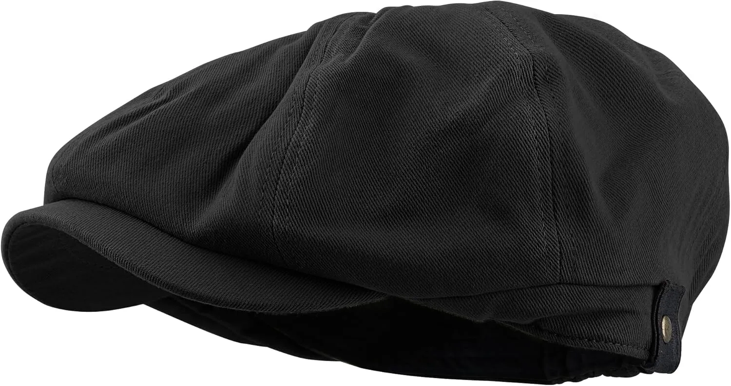 CLAPE Classic 8 Panel Cotton Flat Ivy Driving Hat Newsboy Caps Golf Cabbie Beret