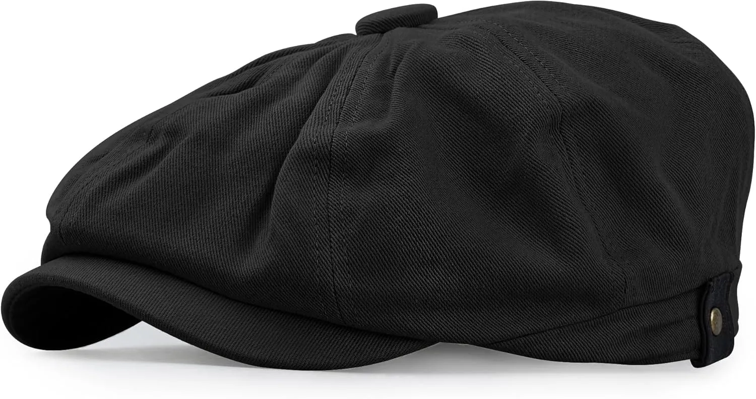 CLAPE Classic 8 Panel Cotton Flat Ivy Driving Hat Newsboy Caps Golf Cabbie Beret