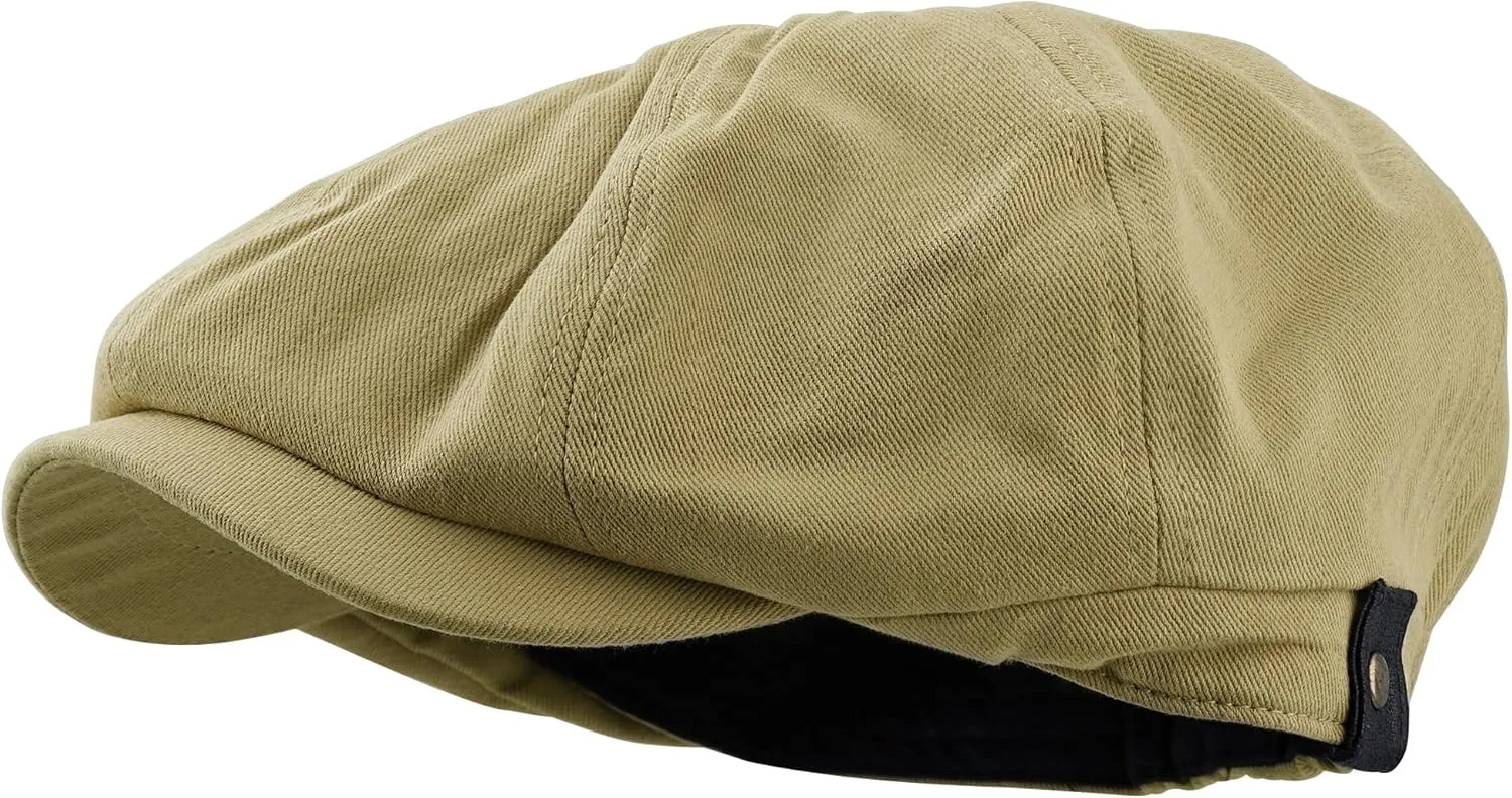 CLAPE Classic 8 Panel Cotton Flat Ivy Driving Hat Newsboy Caps Golf Cabbie Beret