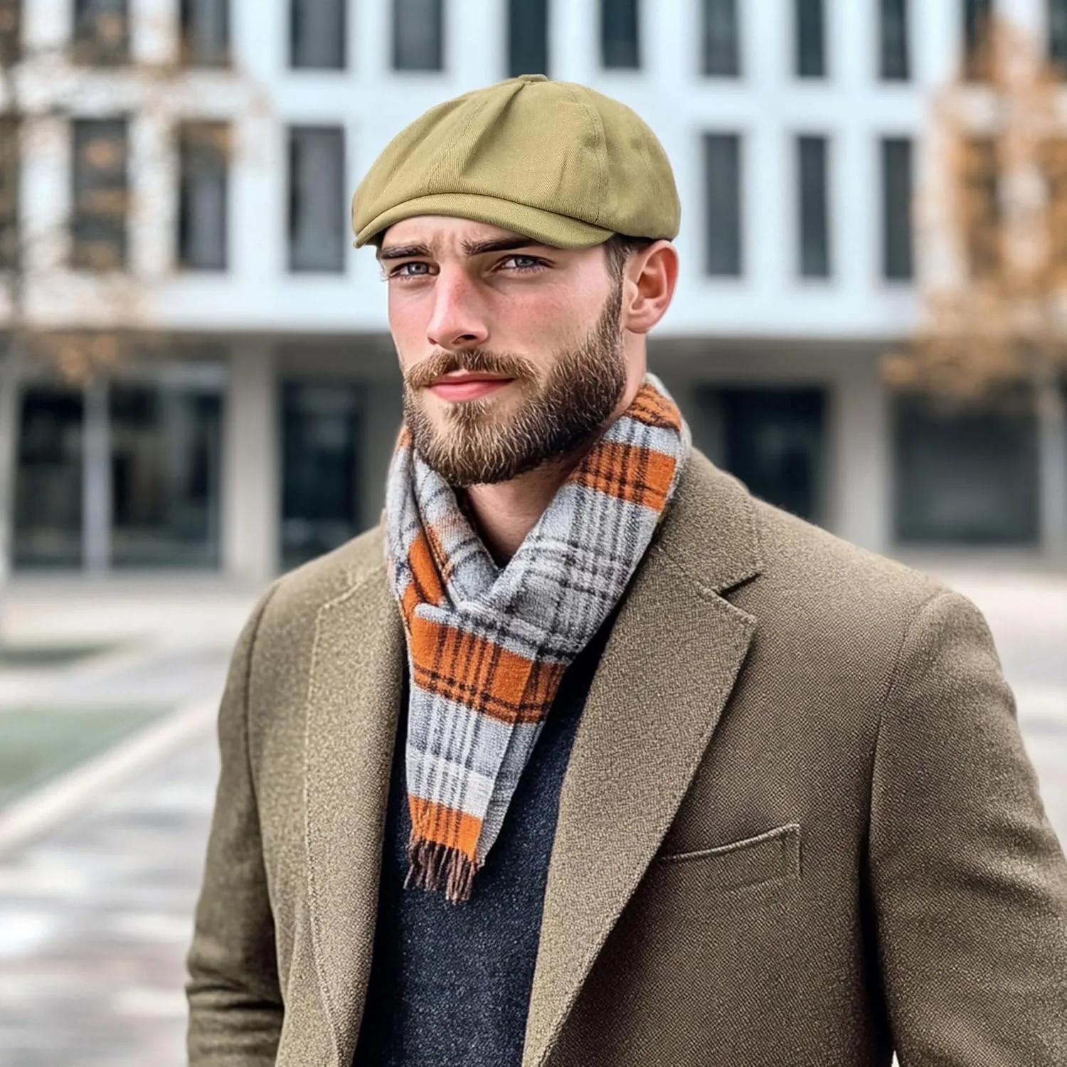 CLAPE Classic 8 Panel Cotton Flat Ivy Driving Hat Newsboy Caps Golf Cabbie Beret