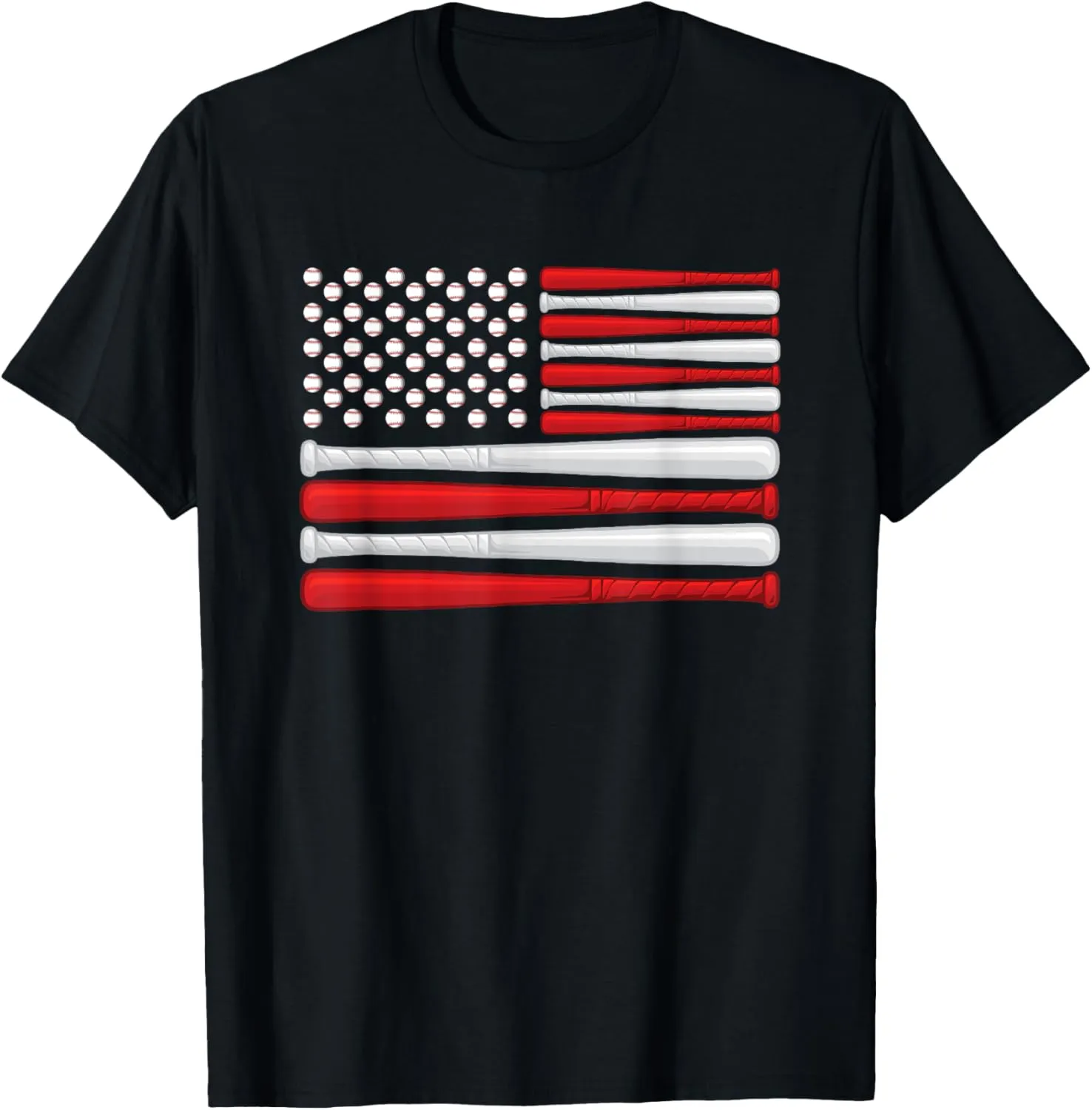 Classic American Baseball Flag - Vintage Baseball Flag T-Shirt