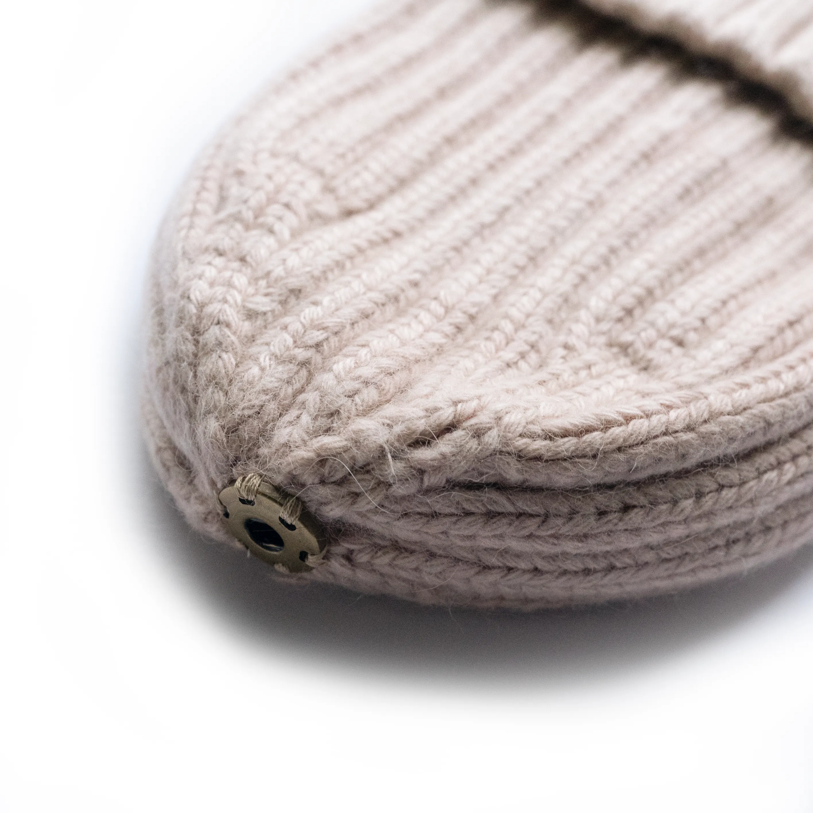 Classic Cashmere Ribbed Silk Lined Hat- Customizable Pom Pom