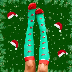 Classic Christmas Hats Compression Socks