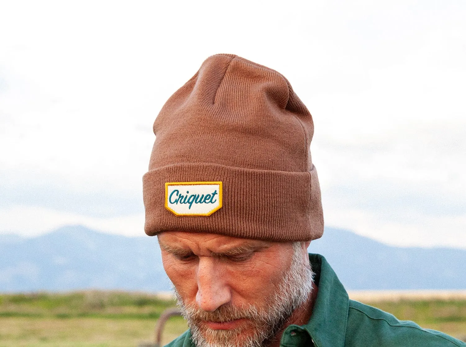 Classic Cuffed Beanie - Criquet Hex Patch - Brown Sugar