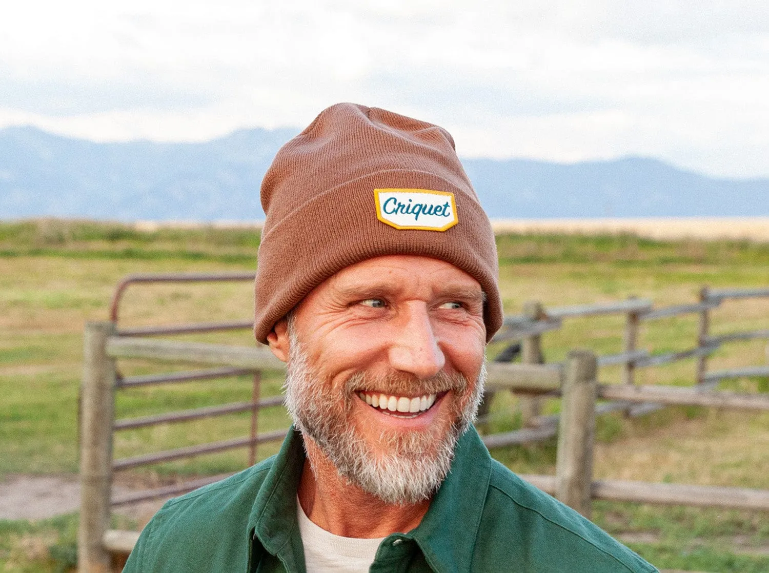 Classic Cuffed Beanie - Criquet Hex Patch - Brown Sugar