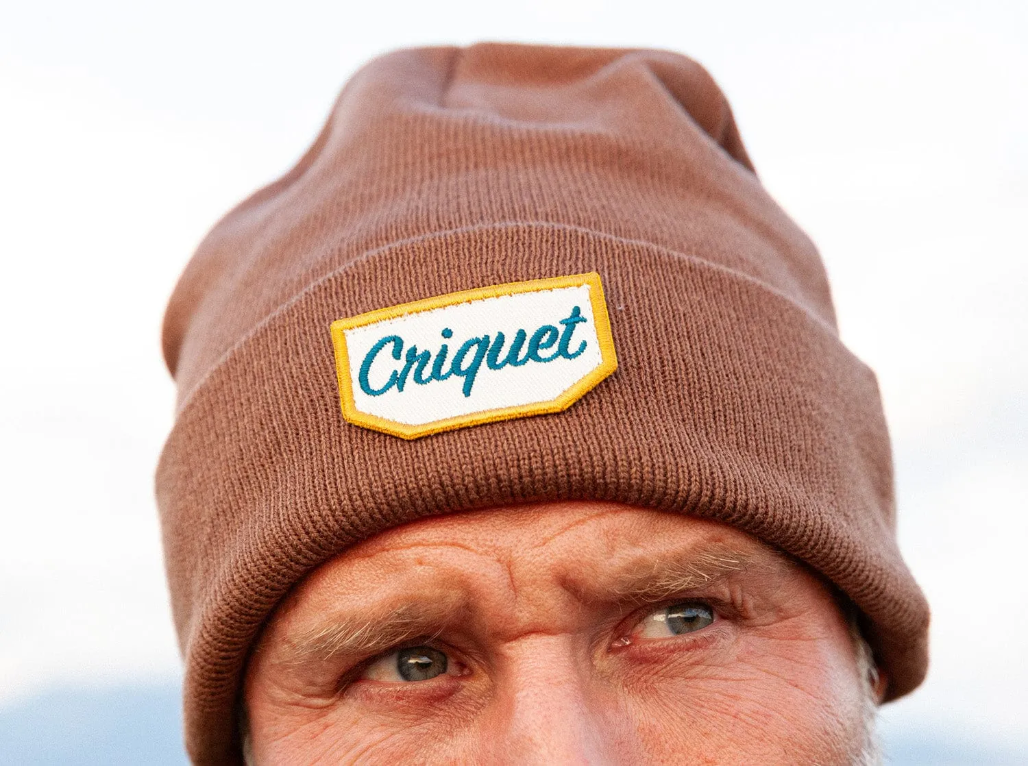 Classic Cuffed Beanie - Criquet Hex Patch - Brown Sugar