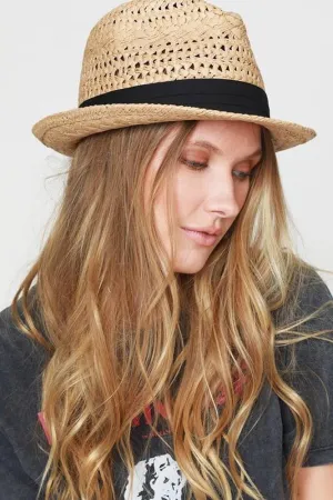 Classic Fedora With Black Ribbon Accent