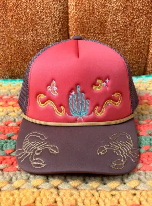 Classic Rock Couture ~ Desert Dreams Chainstitch Trucker Hat