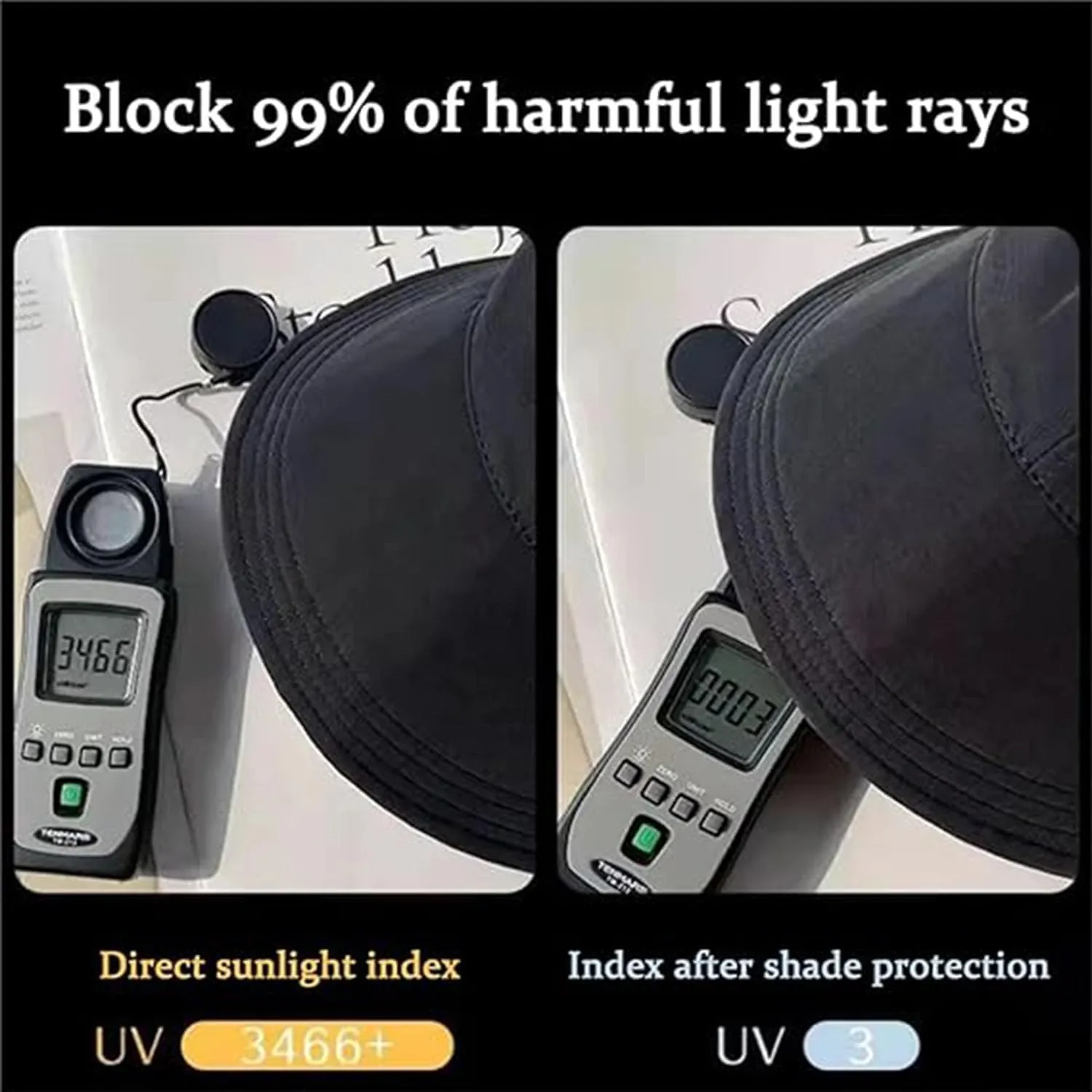 Classupery Outdoor UV Protection Hollow Top Sun Hat, Wide Brim Breathable Empty Top Summer Sun Hat