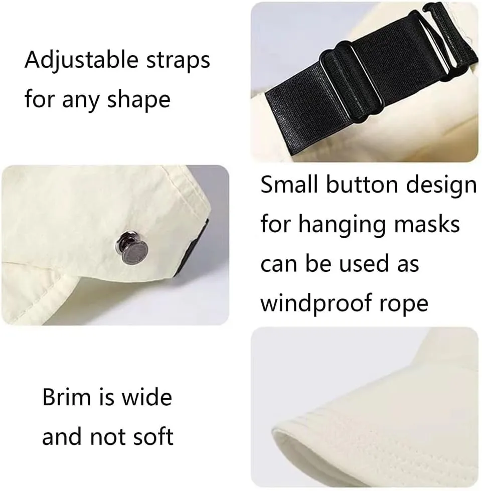 Classupery Outdoor UV Protection Hollow Top Sun Hat, Wide Brim Breathable Empty Top Summer Sun Hat