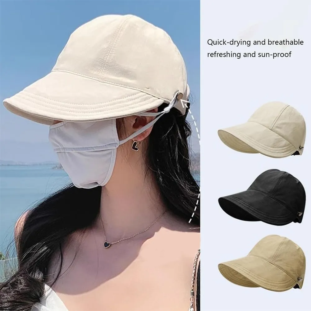 Classupery Outdoor UV Protection Hollow Top Sun Hat, Wide Brim Breathable Empty Top Summer Sun Hat