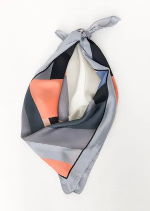 Color block chic scarf - coral