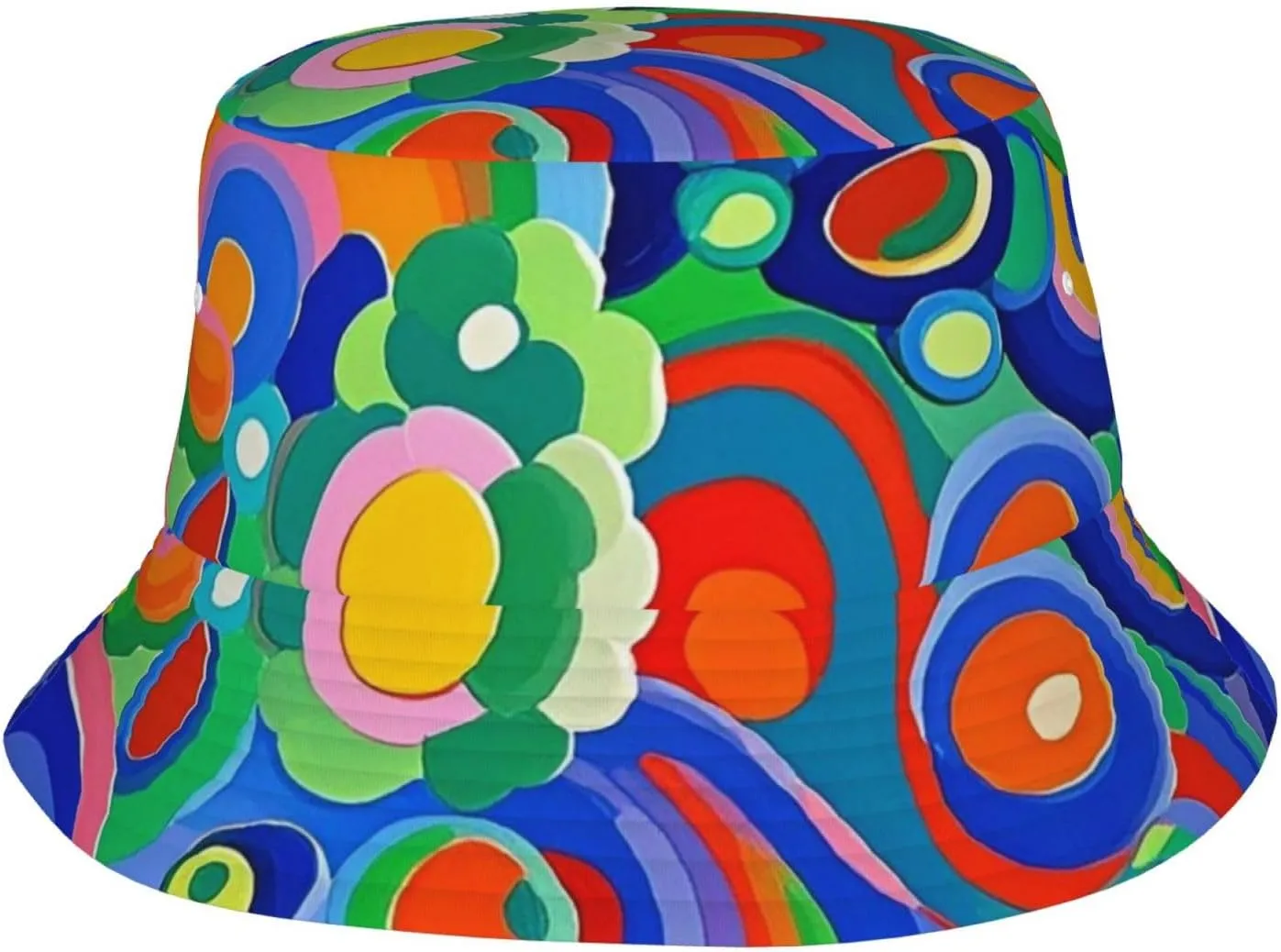 Color Painting Bucket Hat Packable Breathable Sun Hats Fisherman Hats Outdoor Summer Travel Hiking Beach Caps for Men Women Black