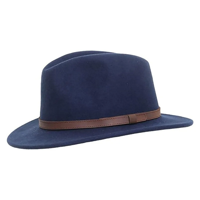 Colorado Wool Felt Crushable Hat in Navy - Medium