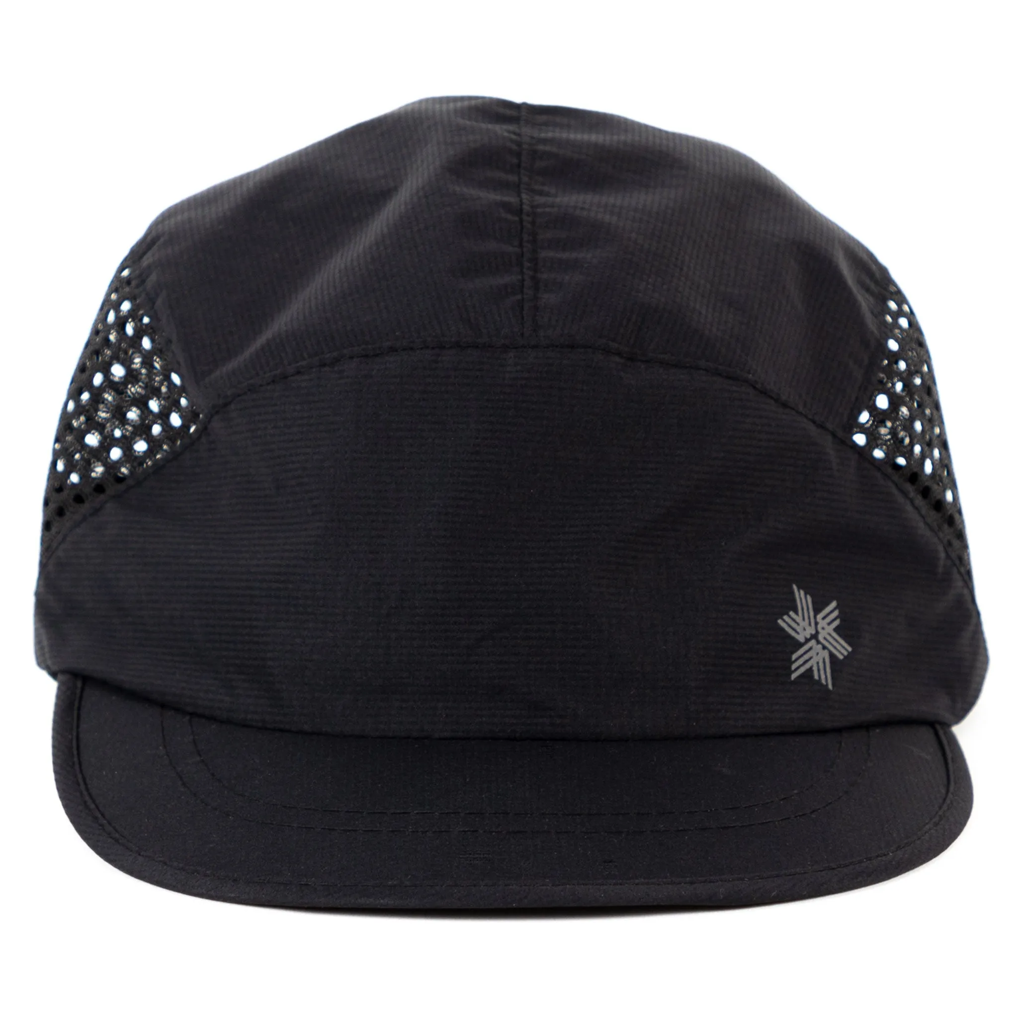 Compact Short Brim Mesh Cap - Black
