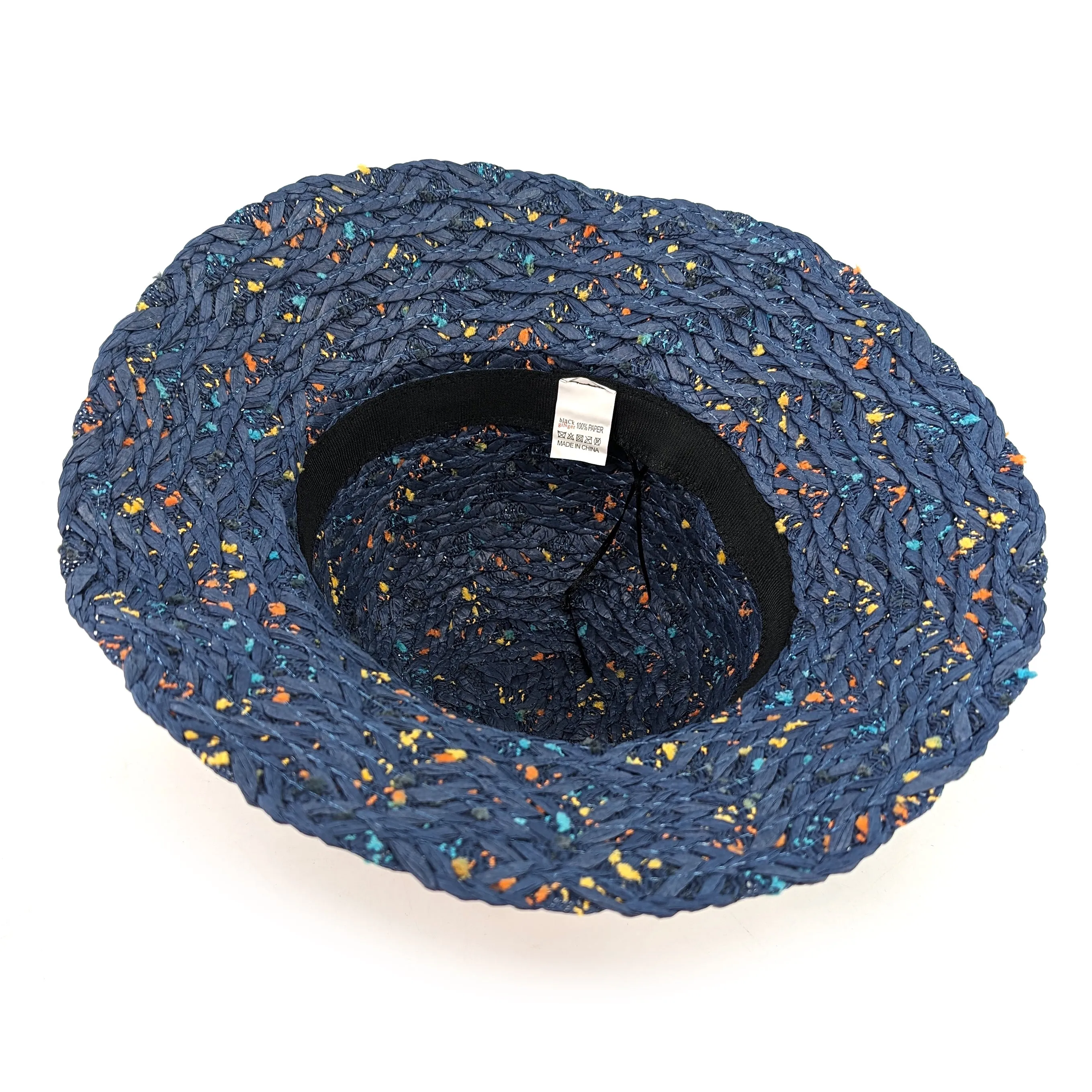 Confetti Cloche Foldable Hat - Dark Blue