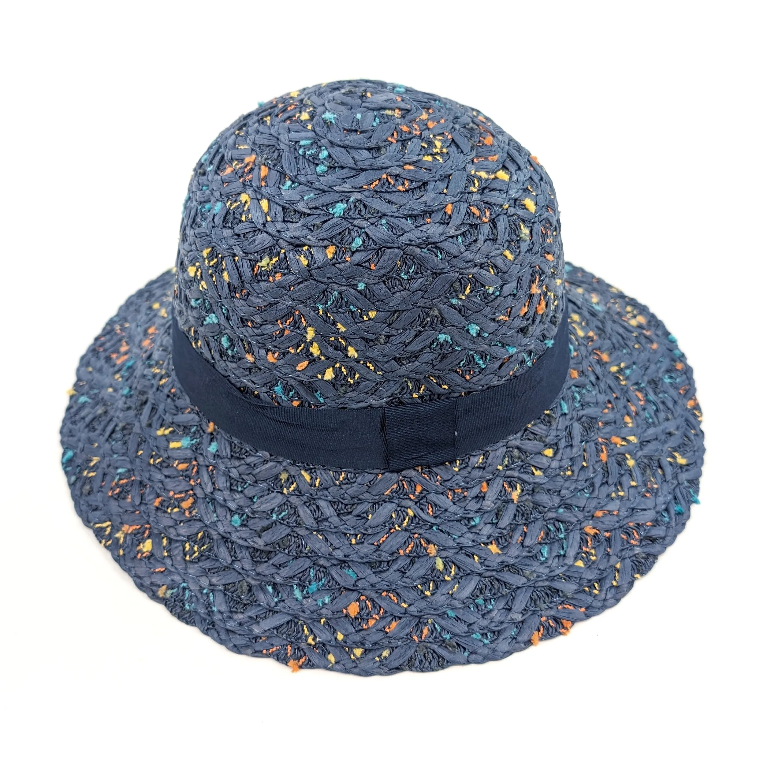 Confetti Cloche Foldable Hat - Dark Blue