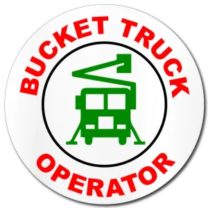 Construction Hard Hat Decal | Bucket Truck Operator |Man Lift Operator