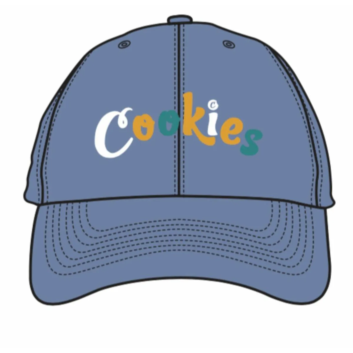 Cookies Montauk Canvas Slate Blue Dad Hat (1558X6153)