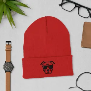 Cool Dog Embroidered Beanie, Snug Form-Fitting Beanie, Dog Lover Beanie, lioness-love
