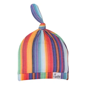 Copper Pearl Newborn Top Knot Hat | Serape