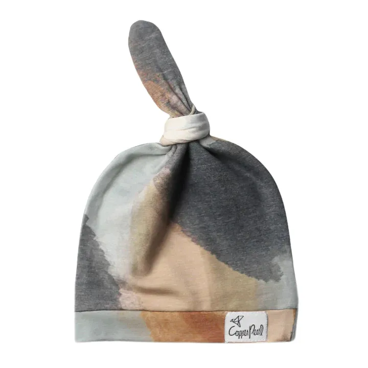 Copper Pearl Picasso Top Knot Hat