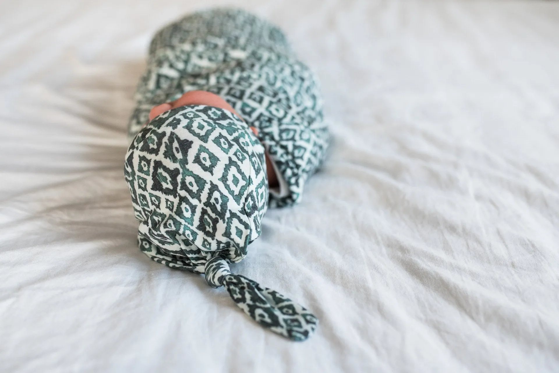 Copper Pearl Topaz Top Knot Hat