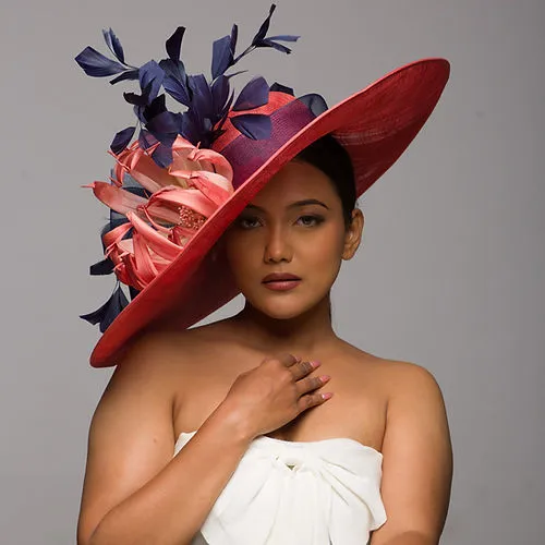 Coral Jane- big derby hatinator with bright trims