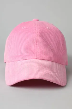 Corduroy Adjustable Cotton Baseball Cap Dad Hat
