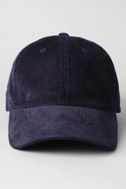 Corduroy Adjustable Cotton Baseball Cap Dad Hat