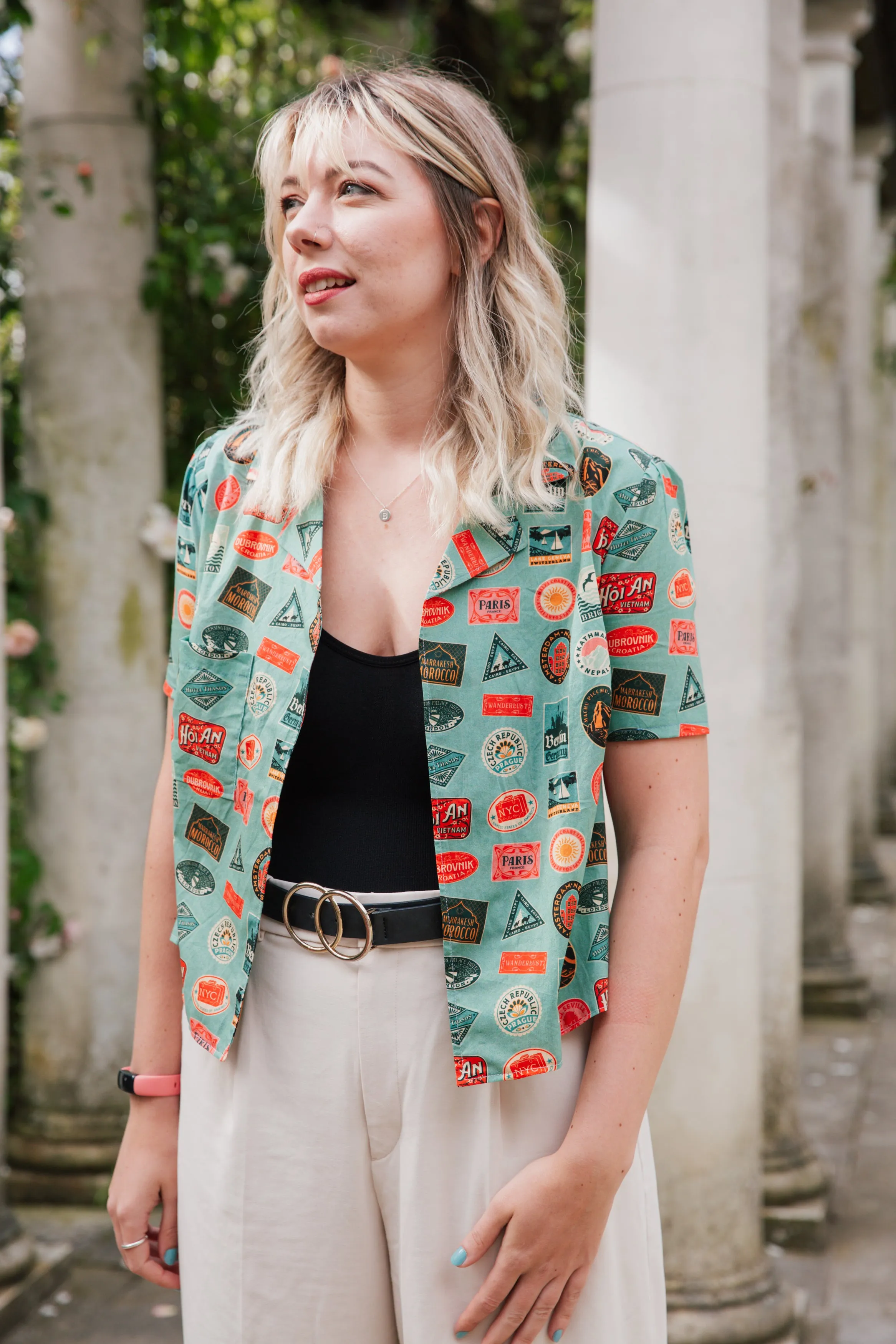 Cotton Lawn - Luggage Stamps - The Edit x Betty Woodhouse