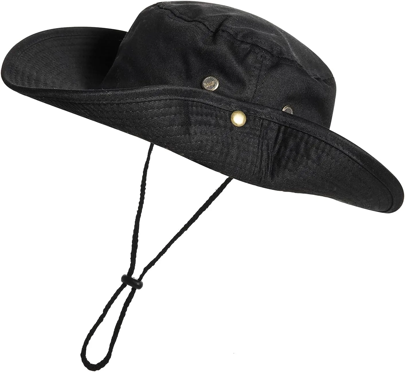 Cotton Sun Hat for Men and Women Wide Brim Foldable Sun Boonie Hunting Fishing Safari Bucket Hat(7 1/2 Size)