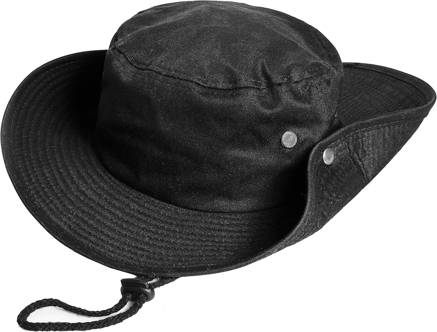 Cotton Sun Hat for Men and Women Wide Brim Foldable Sun Boonie Hunting Fishing Safari Bucket Hat(7 1/2 Size)