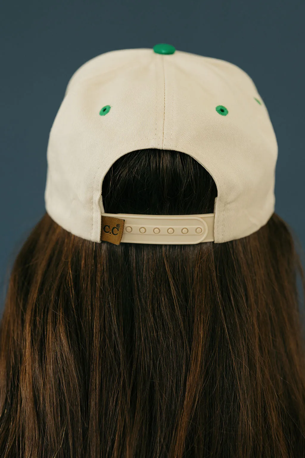 Courtside Pickleball Club Trucker Hat-Cream/Green