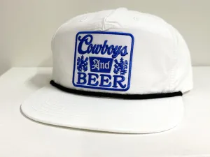 Cowboys and Beer Vintage 1970's rope Hat