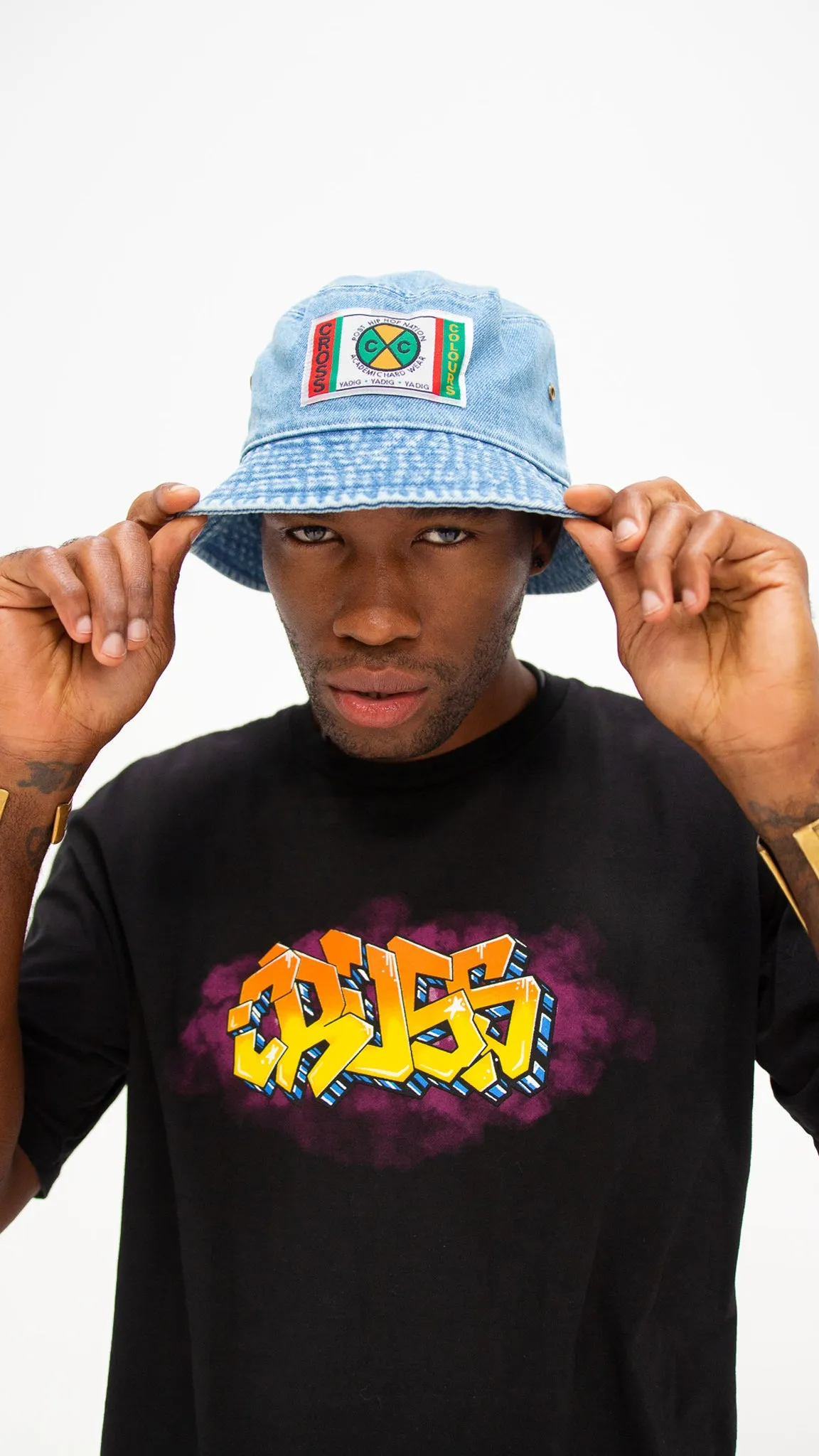 Cross Colours Denim Bucket Hat - Vintage Indigo