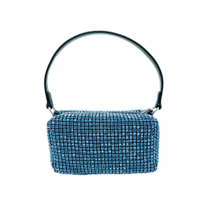Crystal Blue Jewelled Handbag