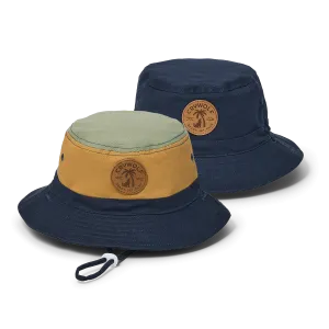 Crywolf Reversible Bucket Hat (Indigo Colourblock)