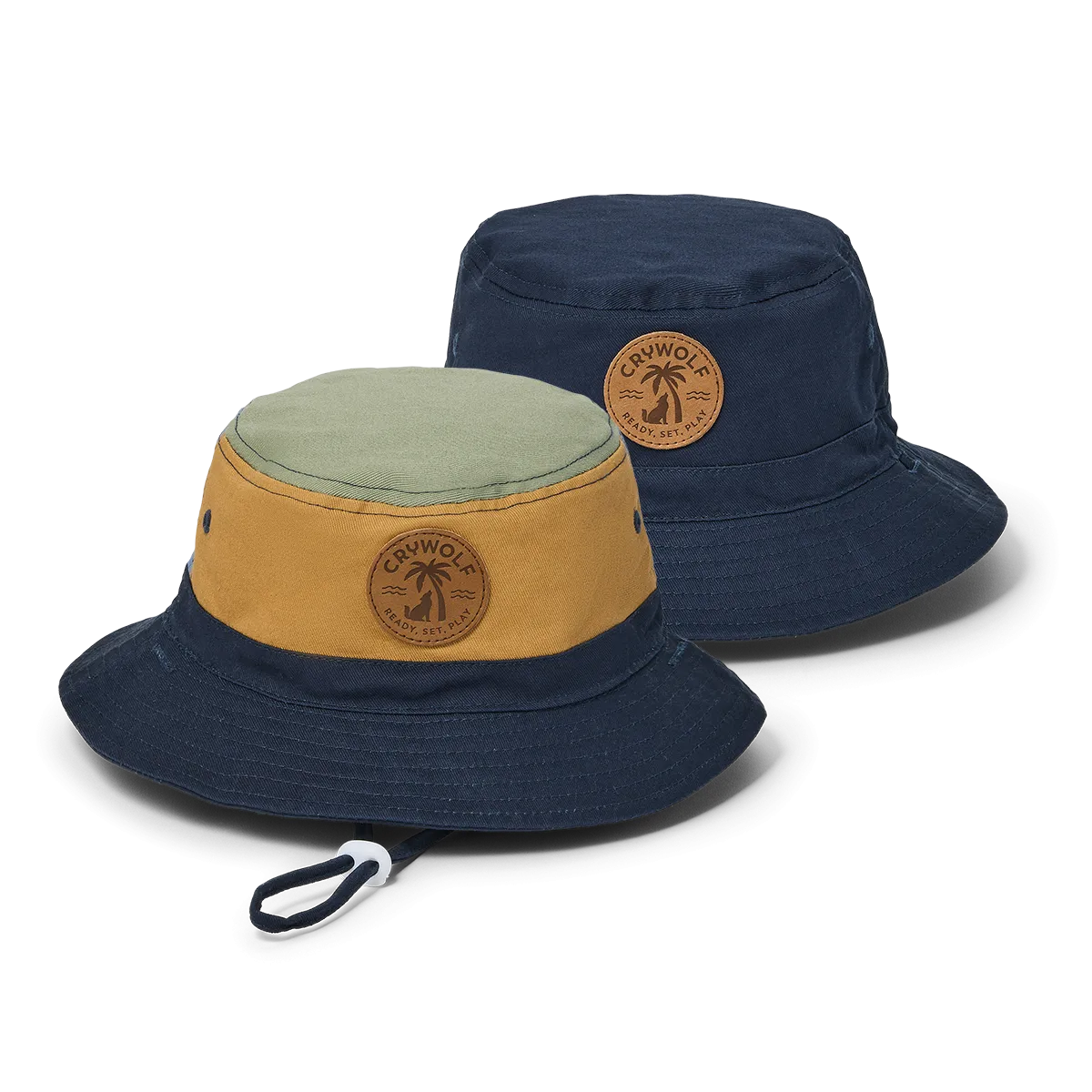 Crywolf Reversible Bucket Hat (Indigo Colourblock)