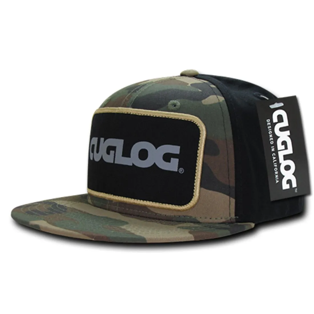 Cuglog C31 Patch Snapback Hats 6 Panel Structured Retro Stylish Caps
