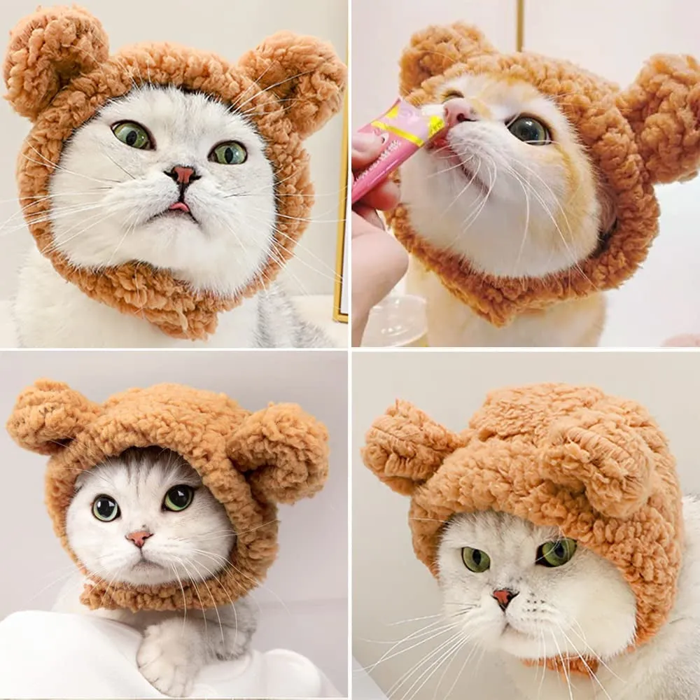 Cute Cat Costume Warm Bear Hat